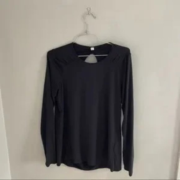 Lululemon Get Set Long Sleeve Shirt Black 6 - Picture 4 of 7